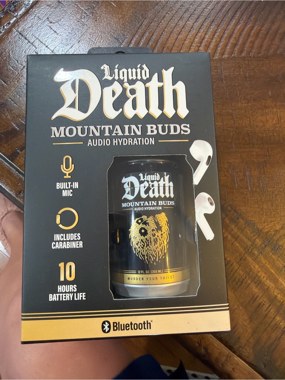 Mountain Buds Wireless Earbuds in Black and Gold